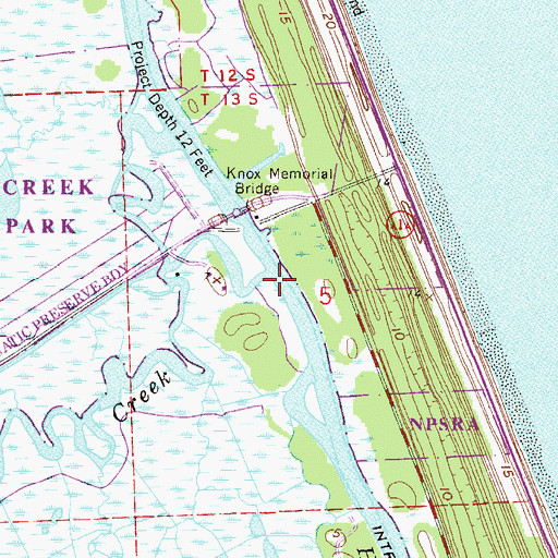 Topographic Map of Smith Creek, FL