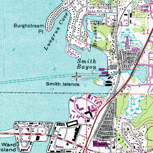 Topographic Map of Smith Islands, FL
