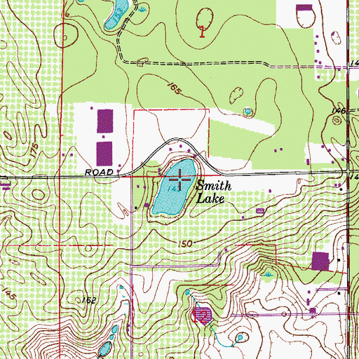 Topographic Map of Smith Lake, FL