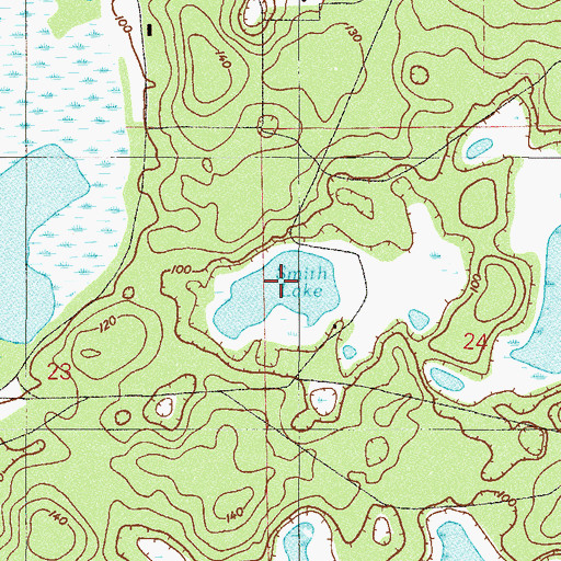 Topographic Map of Smith Lake, FL