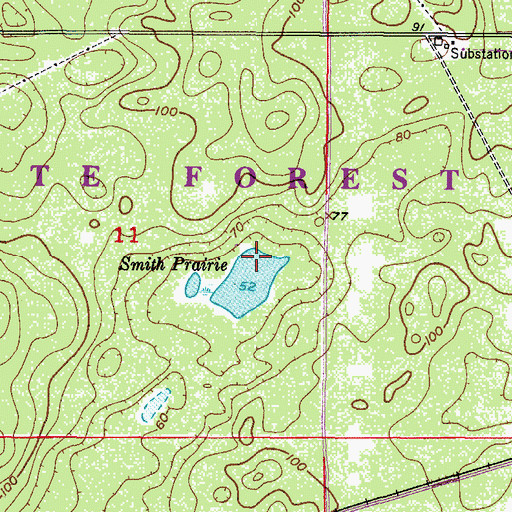Topographic Map of Smith Prairie, FL