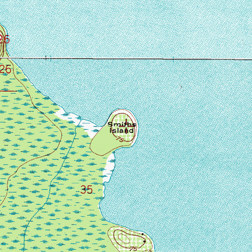 Topographic Map of Smiths Island, FL