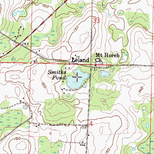 Topographic Map of Smiths Pond, FL