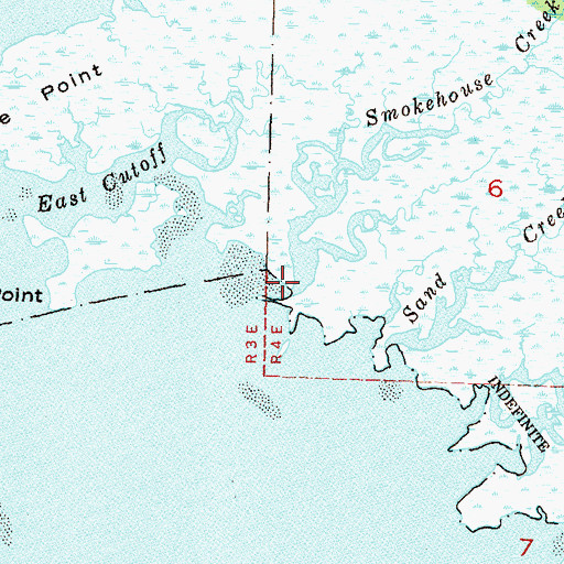 Topographic Map of Smokehouse Creek, FL