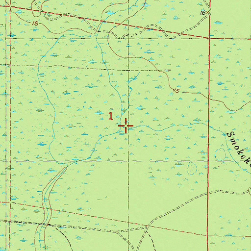 Topographic Map of Smokehouse Creek, FL