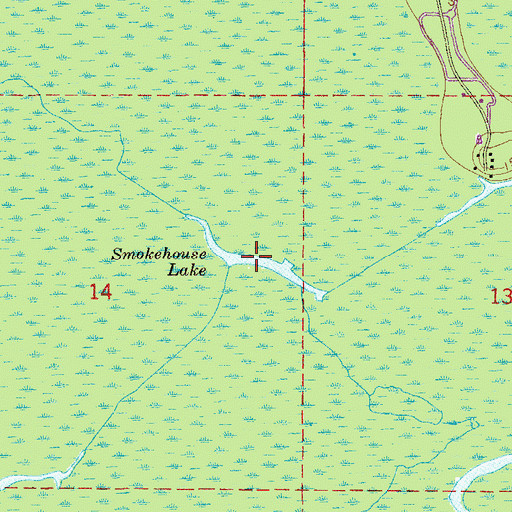 Topographic Map of Smokehouse Lake, FL