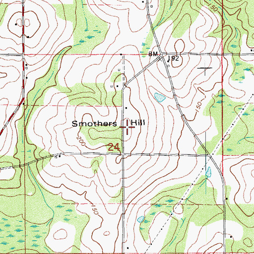 Topographic Map of Smothers Hill, FL