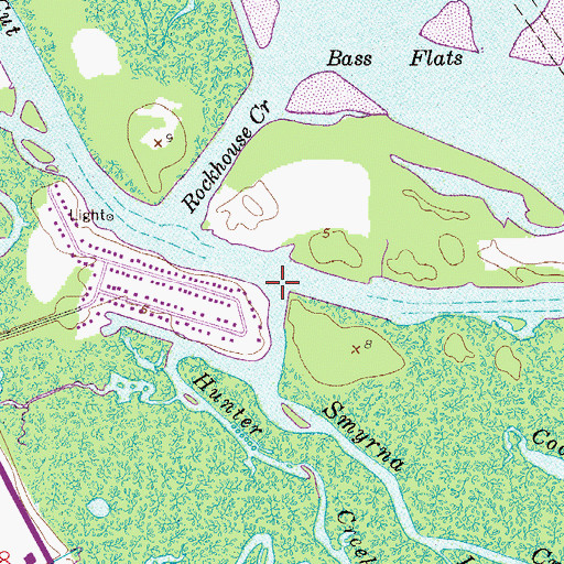 Topographic Map of Smyrna Creek, FL