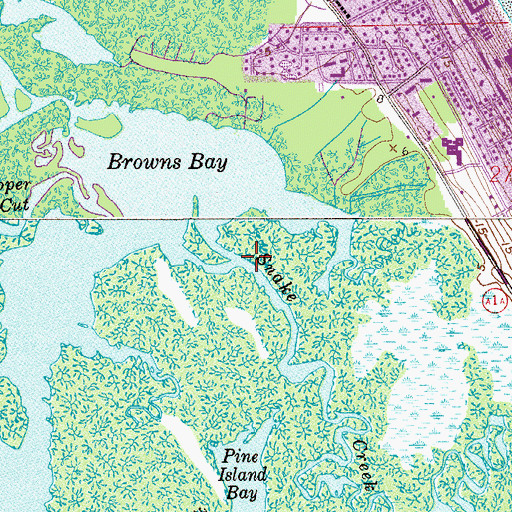 Topographic Map of Snake Creek, FL
