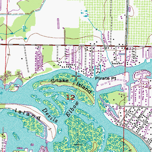 Topographic Map of Snake Island, FL