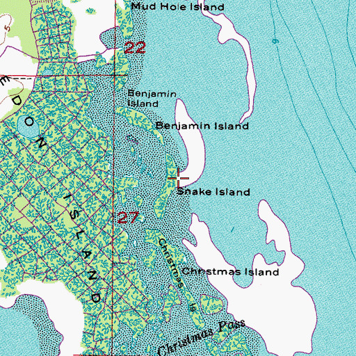 Topographic Map of Snake Island, FL