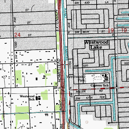 Topographic Map of Snapper Creek Canal Number C-2, FL