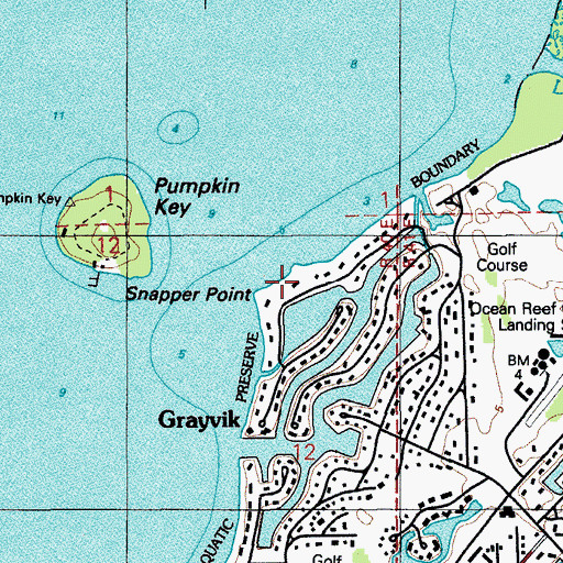 Topographic Map of Snapper Point, FL