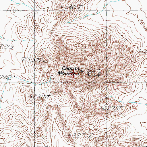 Topographic Map of Chupan Mountain, AZ