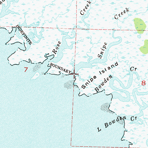Topographic Map of Snipe Creek, FL