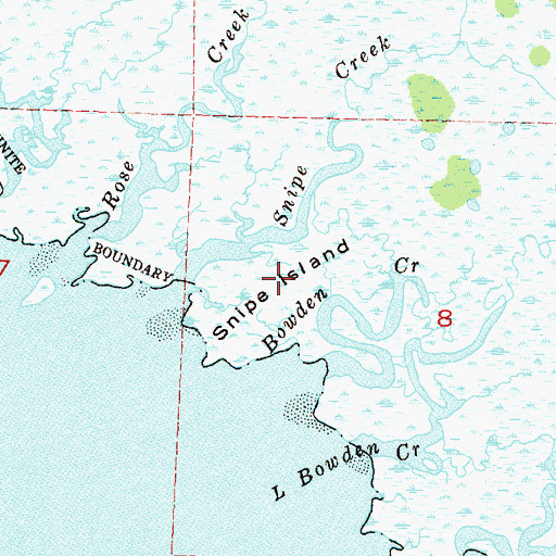 Topographic Map of Snipe Island, FL