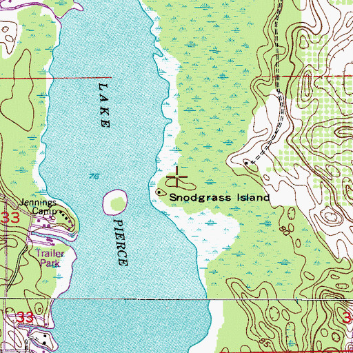 Topographic Map of Snodgrass Island, FL