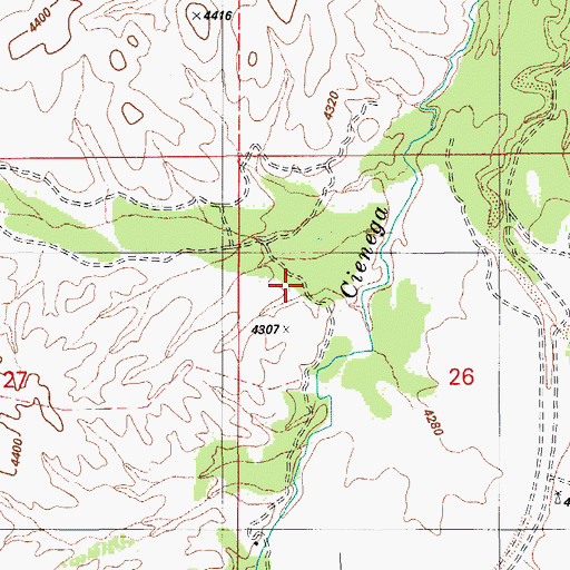 Topographic Map of Fortynine Wash, AZ