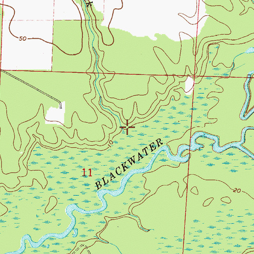 Topographic Map of Snowden Creek, FL