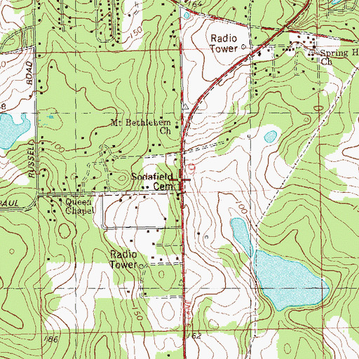Topographic Map of Soda Field Cemetery, FL