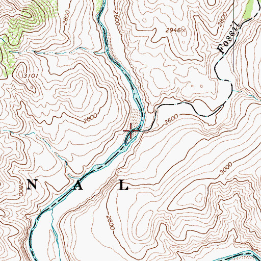 Topographic Map of Fossil Creek, AZ