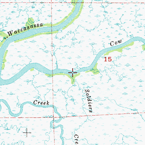 Topographic Map of Soldiers Creek, FL