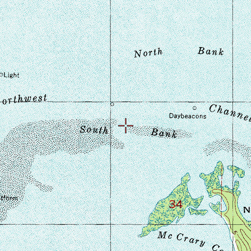 Topographic Map of South Bank, FL