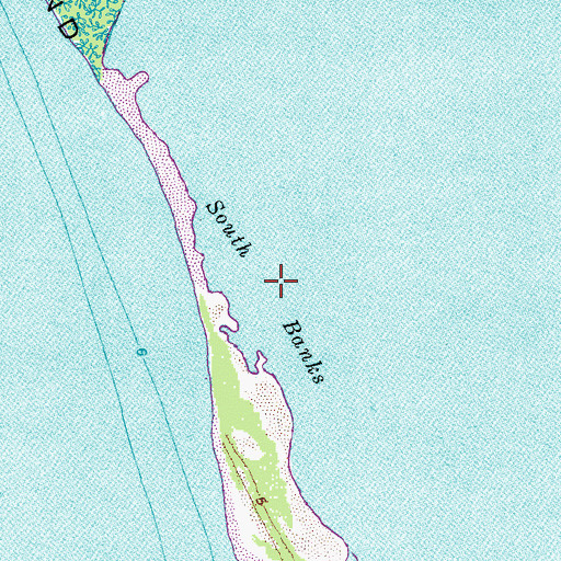 Topographic Map of South Banks, FL