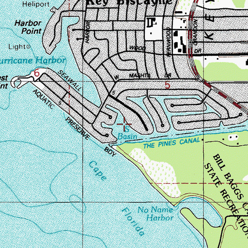 Topographic Map of South Basin, FL