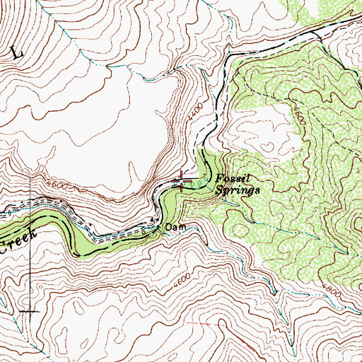 Topographic Map of Fossil Springs, AZ