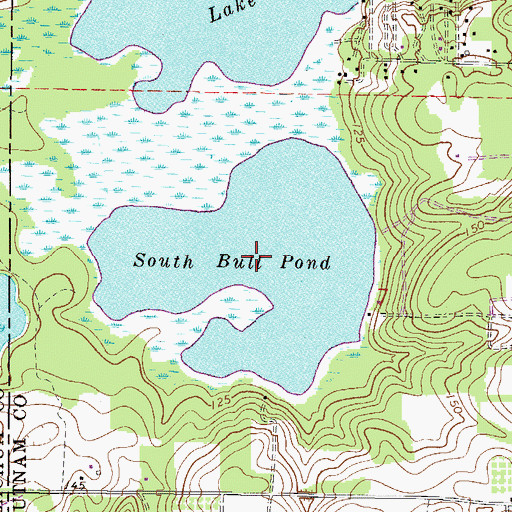 Topographic Map of South Bull Pond, FL