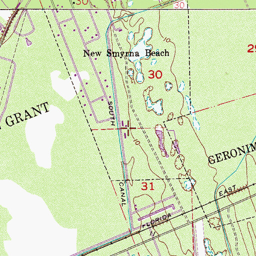 Topographic Map of South Canal, FL