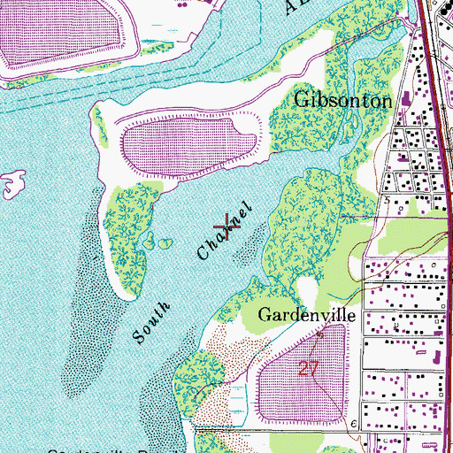 Topographic Map of South Channel, FL