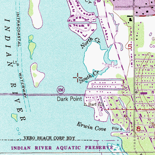 Topographic Map of South Creek, FL