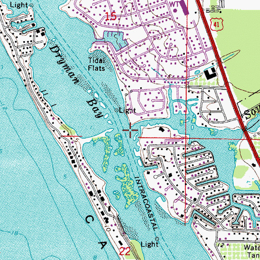 Topographic Map of South Creek, FL