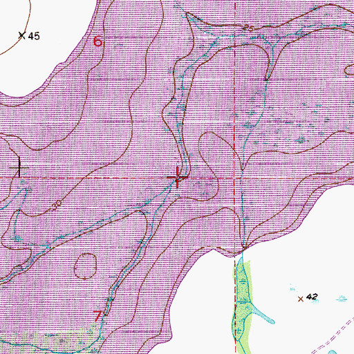 Topographic Map of South Fork Taylor Creek, FL