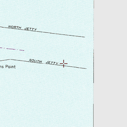 Topographic Map of South Jetty, FL