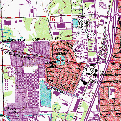 Topographic Map of South Lake, FL
