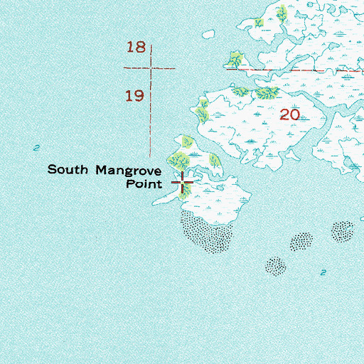Topographic Map of South Mangrove Point, FL