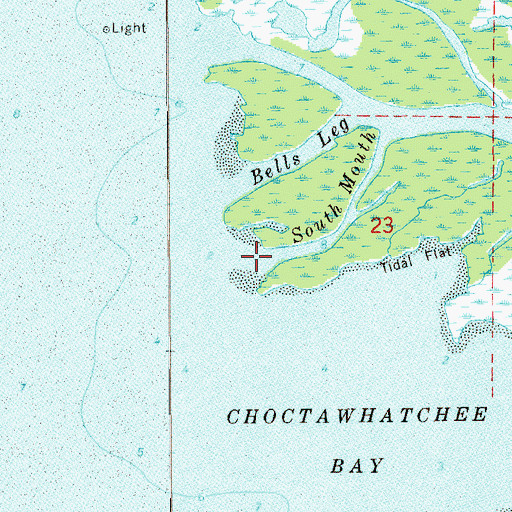 Topographic Map of South Mouth, FL