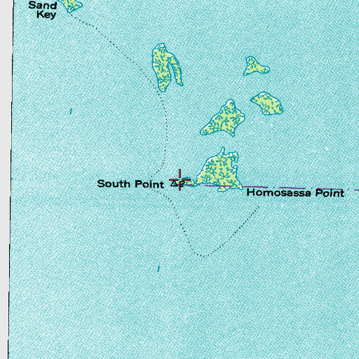 Topographic Map of South Point, FL