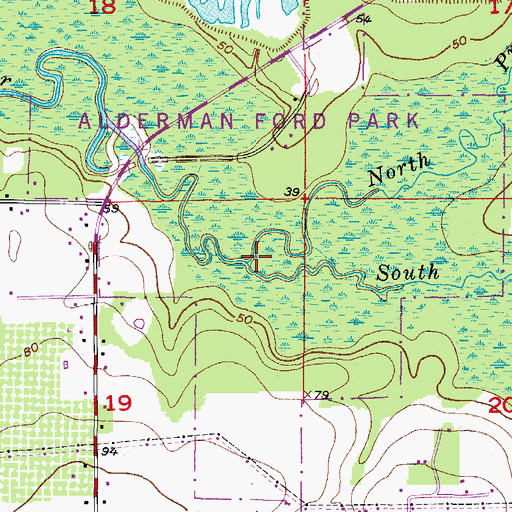 Topographic Map of South Prong Alafia River, FL