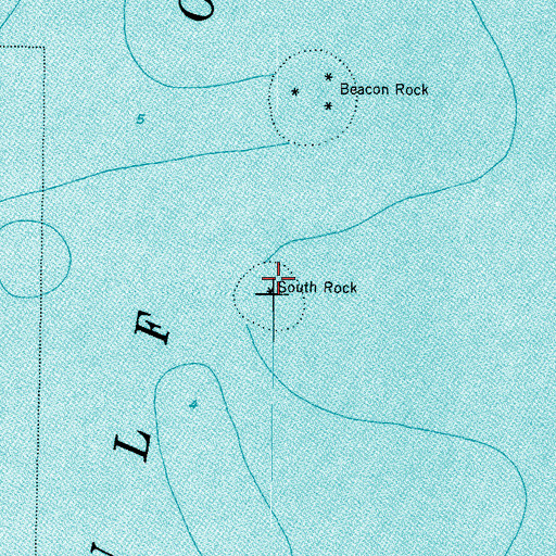 Topographic Map of South Rock, FL