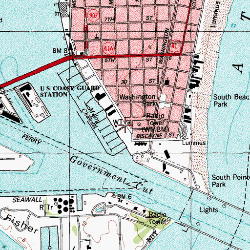 Topographic Map of South Shore Park (historical), FL