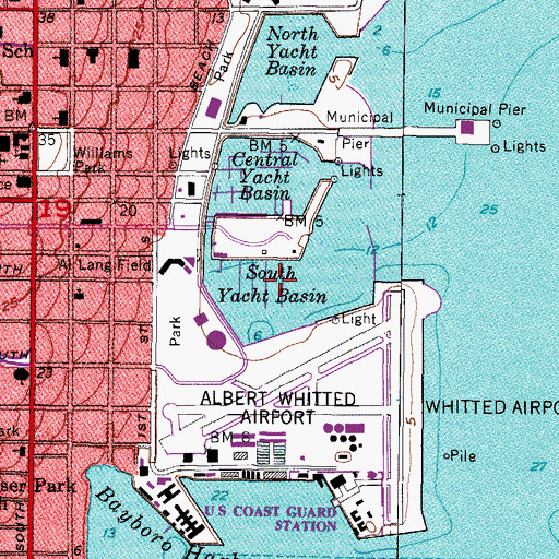 Topographic Map of South Yacht Basin, FL
