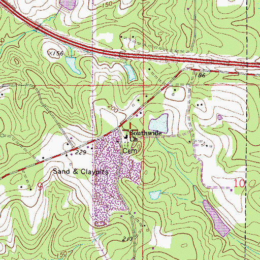 Topographic Map of Southwide Church, FL
