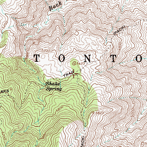 Topographic Map of Four Peaks Trail, AZ