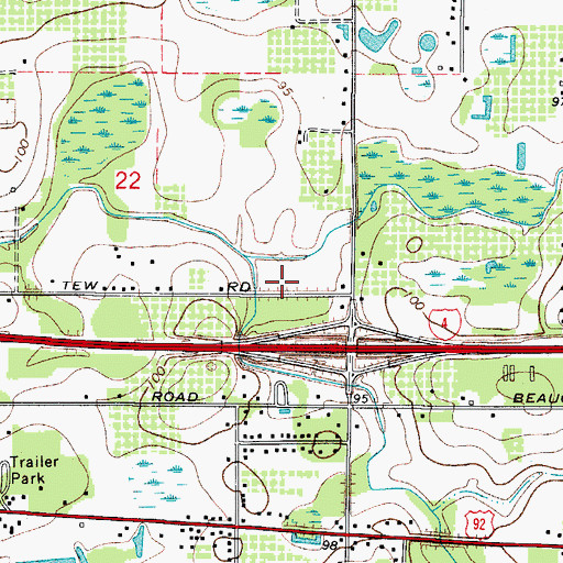 Topographic Map of Spartman Branch, FL