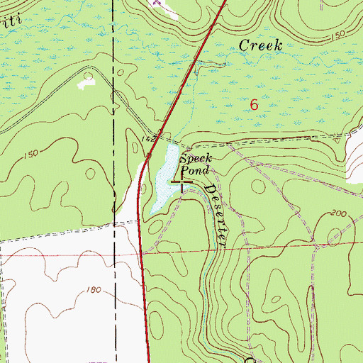 Topographic Map of Speck Pond, FL