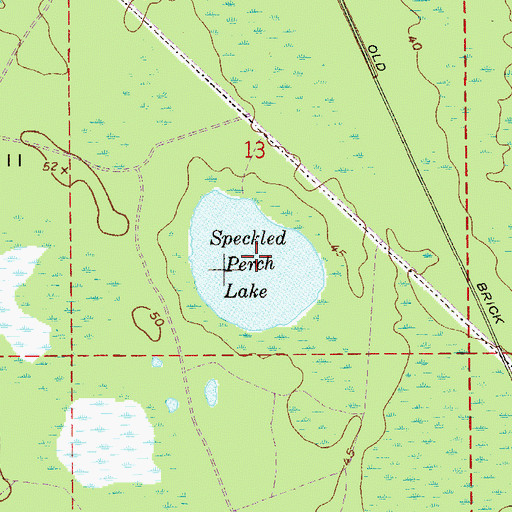 Topographic Map of Speckled Perch Lake, FL
